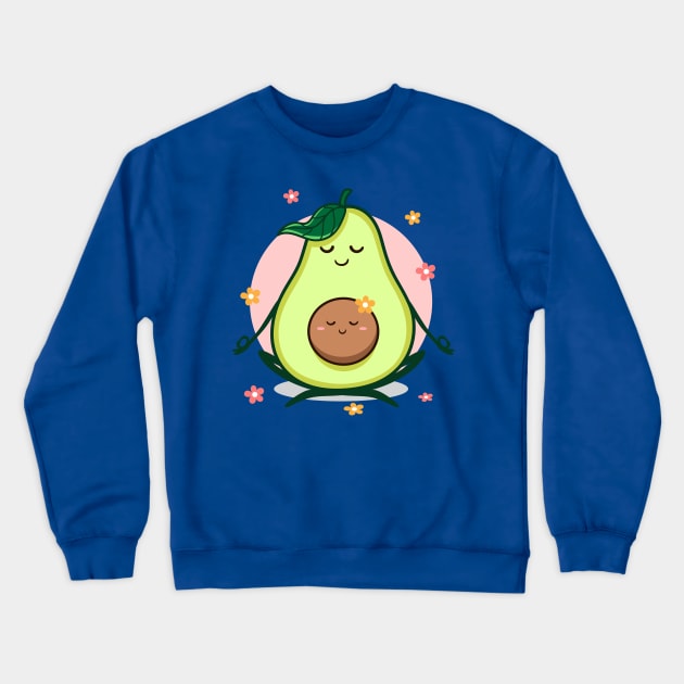 avocado mum yoga baby Crewneck Sweatshirt by Mako Design 